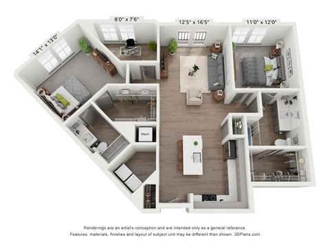 bedroom floor plan anjou 1600 a, opens a dialog